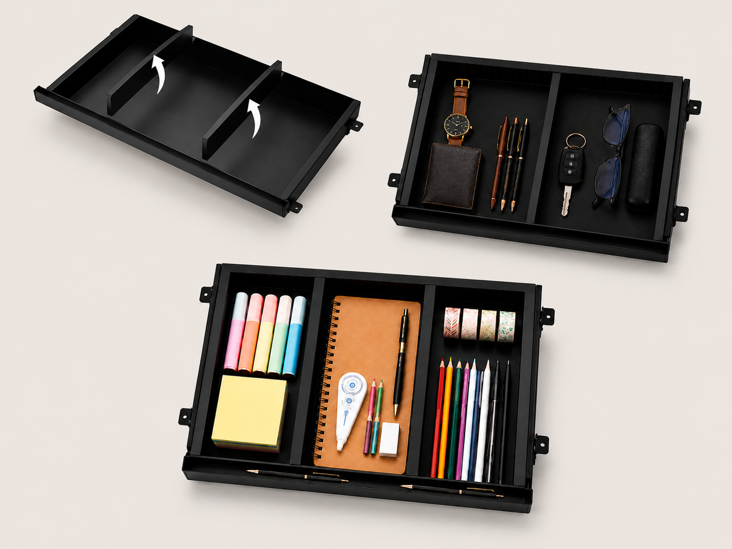 ORDEX drawer installed under desk